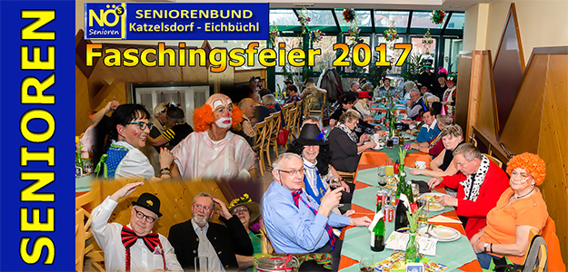 SB-Faschingsfeier 2017 im Gasthaus zu Schmiede in Katzelsdorf - Bildcollage Josef Strassner 